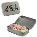 Large Silver Mint Tin with Conversation Hearts